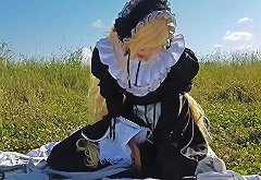 Gosick Victorique Outdoors Book Humping Japanese Cosplay Asian