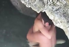Busted A Couple Fucking Under The Rocks On Ibiza
